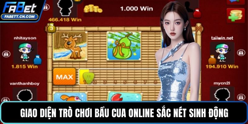 Bầu Cua Online Tại FABET - Trải Nghiệm Cá Cược Đỉnh Cao Giao diện trò chơi bầu cua online sắc nét sinh động