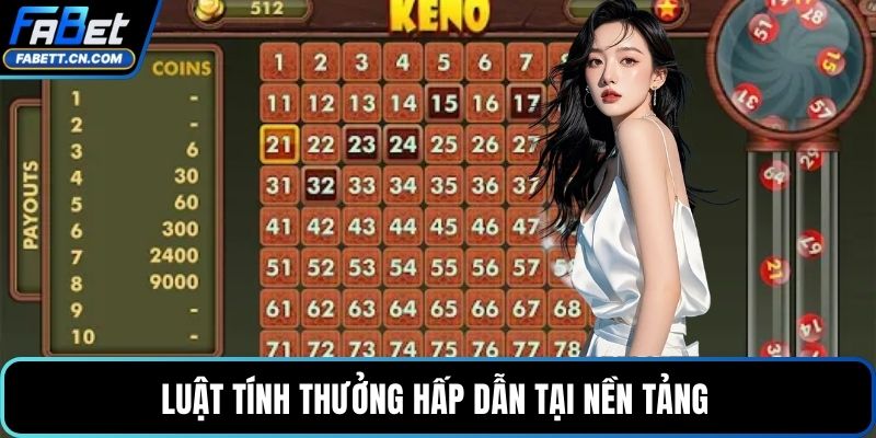 Xổ Số Keno – Phân Tích Cách Chơi Và Chiến Lược Dễ Áp Dụng Luật tính thưởng hấp dẫn tại nền tảng